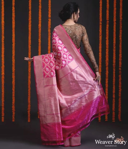 Handwoven_kadhwa_banarasi_jangla_in_pink_with_animal_motifs_(Damage)_WeaverStory_03