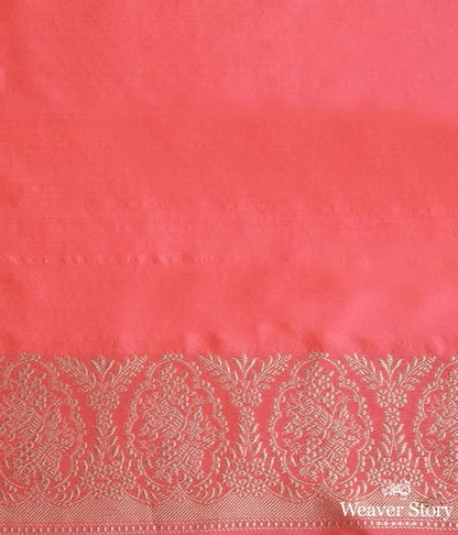 Peach_floral_border_saree_with_kadhwa_booti_WeaverStory_05