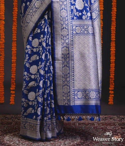 Royal_blue_Handwoven_kadhwa_banarasi_jangla_with_sona_rupa_zari_WeaverStory_04