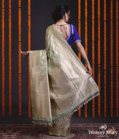 Moss_green_kadhwa_banarasi_jangla_WeaverStory_03