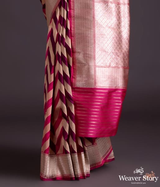 Pink_and_purple_chevron_kadhwa_saree_with_badla_border_WeaverStory_04