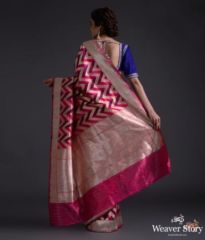 Pink_and_purple_chevron_kadhwa_saree_with_badla_border_WeaverStory_03