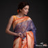 Handwoven_kora_silk_saree_with_an_Orange_heavy_border_WeaverStory_01