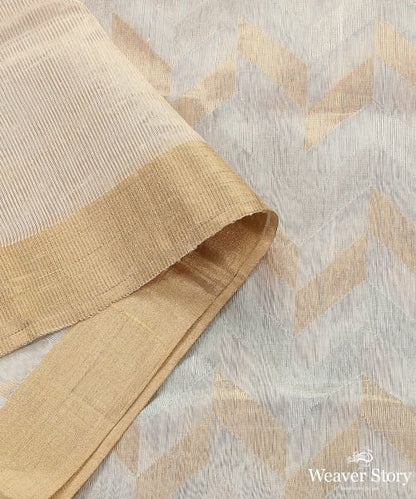 Handloom_Beige_Cotton_Geometric_Pattern_Donaliya_Chanderi_Dupatta_WeaverStory_02