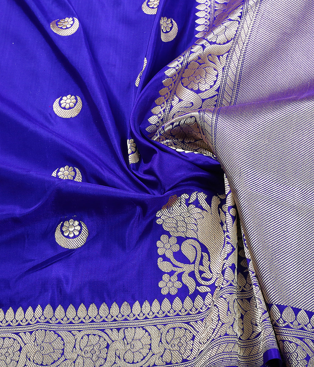 Handloom_blue_Banarasi_Katan_Silk_Dupatta_with_lion_motifs_on_the_pallu_WeaverStory_03