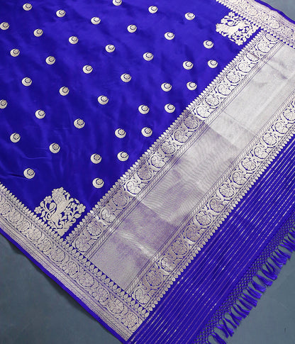 Handloom_blue_Banarasi_Katan_Silk_Dupatta_with_lion_motifs_on_the_pallu_WeaverStory_05