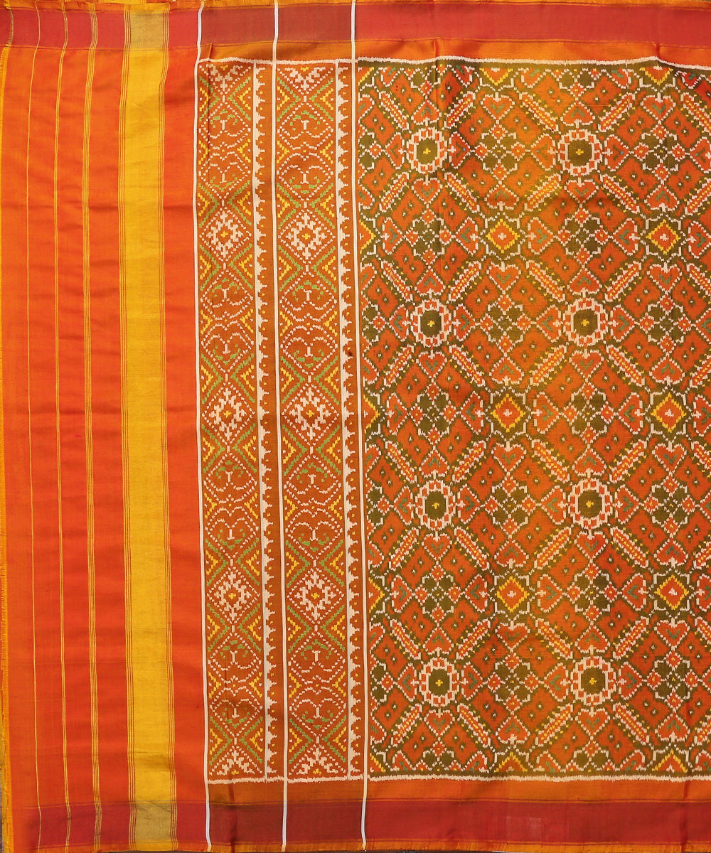 Handloom_Yellow_and_Orange_Mulberry_Silk_Patola_Dupatta_with_Single_Ikat_Weave_WeaverStory_02