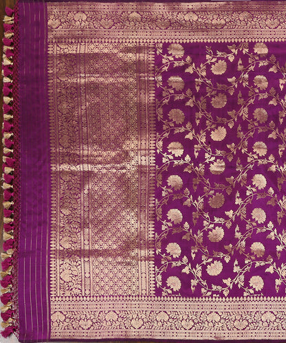 Purple_Handloom_Kadhwa_Jangla_Pure_Katan_Silk_Banarasi_Dupatta_WeaverStory_02