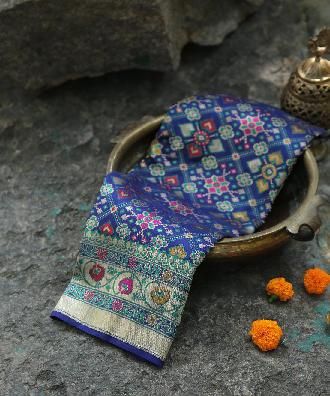 Blue_Handloom_Double_Warp_Pure_Katan_Silk_Banarasi_Patola_Dupatta_With_Meenakari_WeaverStory_01