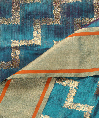 Peacock_Blue_Handloom_Pure_Chanderi_Silk_Dupatta_With_All_Over_Zari_Jaal_WeaverStory_04