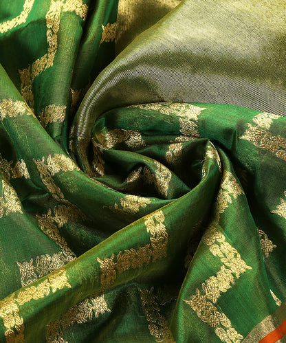 Green_Dual_Tone_Handloom_Pure_Chanderi_Silk_Dupatta_With_All_Over_Zari_Jaal_WeaverStory_05