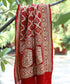 Red_Handloom_Georgette_Banarasi_Bandhej_Dupatta_WeaverStory_01