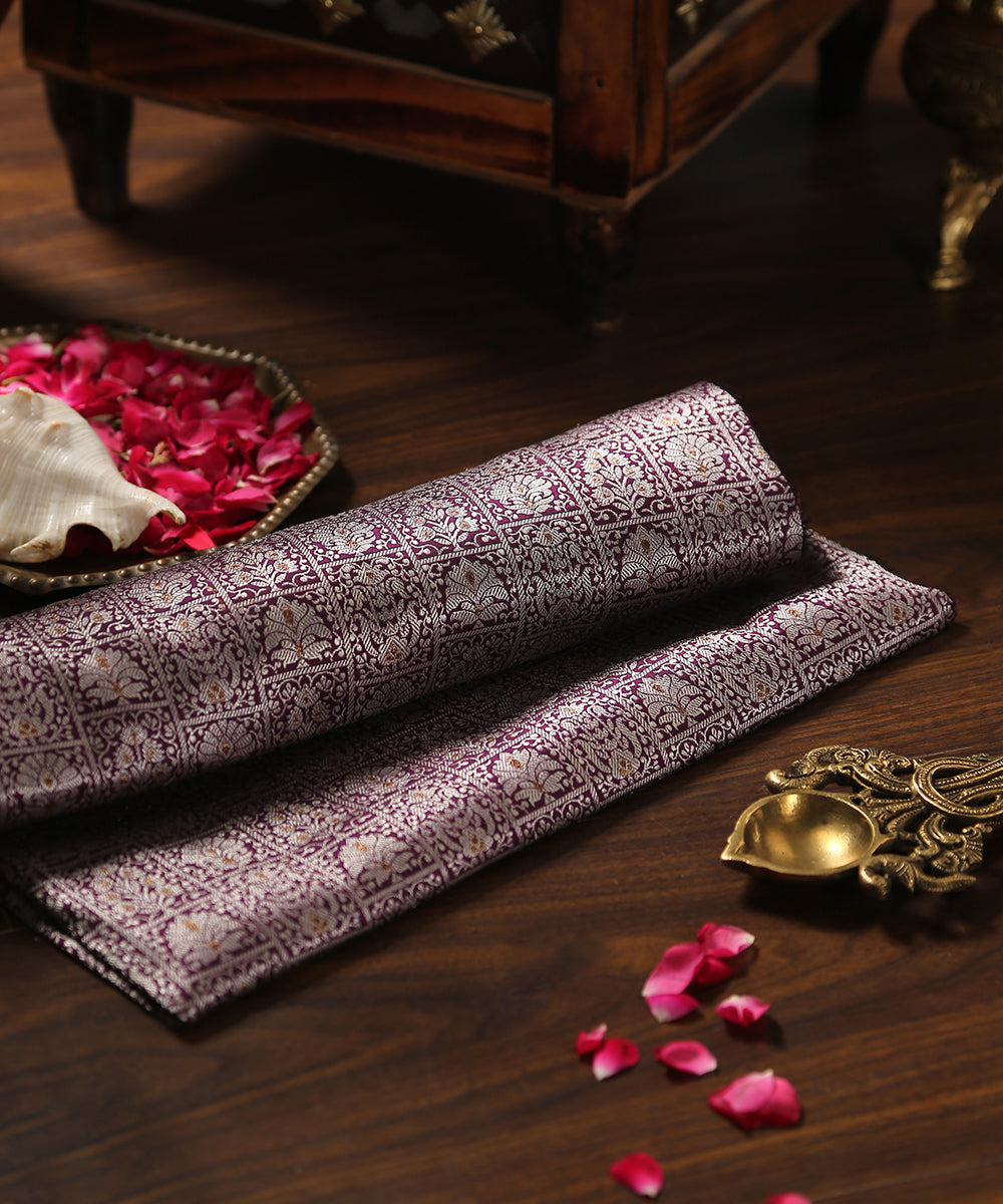 Purple_Handloom_Pure_Katan_Silk_Banarasi_Dupatta_With_Meenakari_WeaverStory_01