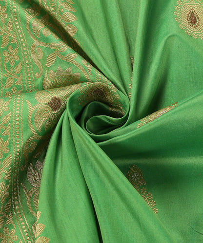 Parrot_Green_Handloom_Pure_Katan_Silk_Dupatta_With_Meenakari_WeaverStory_05