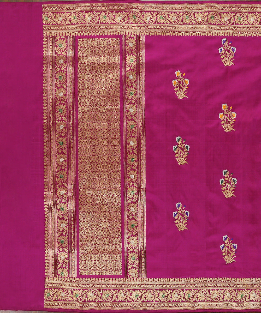 Purple_Handloom_Pure_Katan_Silk_Banarasi_Dupatta_With_Intricate_Floral_Border_WeaverStory_02