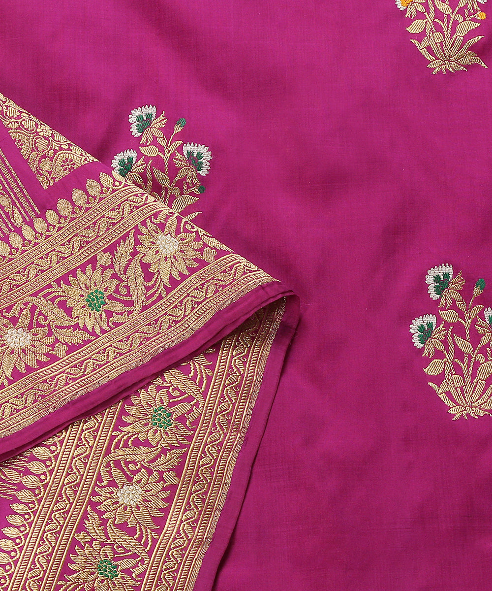 Purple_Handloom_Pure_Katan_Silk_Banarasi_Dupatta_With_Intricate_Floral_Border_WeaverStory_04