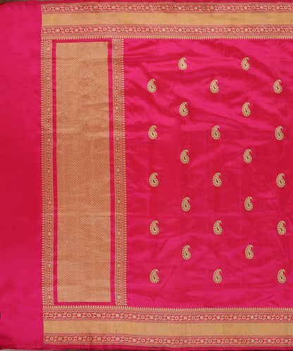 Pink_Dual_Handloom_Pure_Katan_Silk_Banarasi_Dupatta_With_Kadhwa_Paisley_Booti_WeaverStory_02