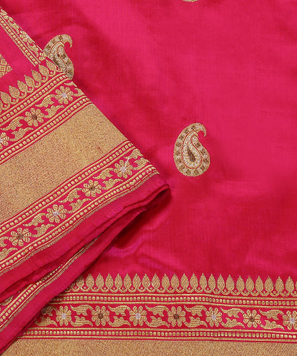 Pink_Dual_Handloom_Pure_Katan_Silk_Banarasi_Dupatta_With_Kadhwa_Paisley_Booti_WeaverStory_04