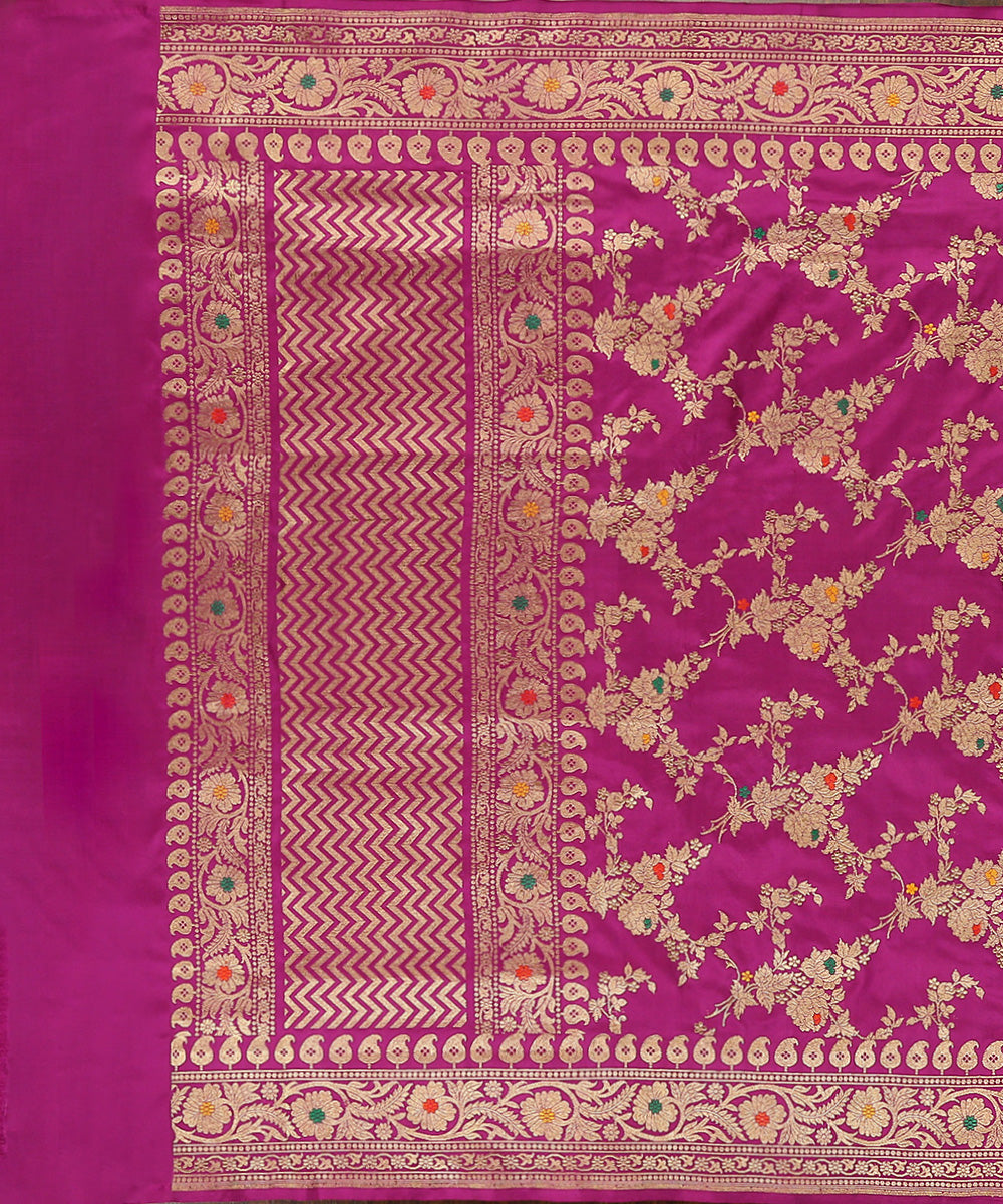 Handloom_Purple_Pure_Katan_Silk_Banarasi_Dupatta_With_Floral_Bunches_WeaverStory_02