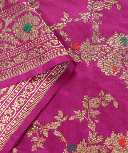 Handloom_Purple_Pure_Katan_Silk_Banarasi_Dupatta_With_Floral_Bunches_WeaverStory_04