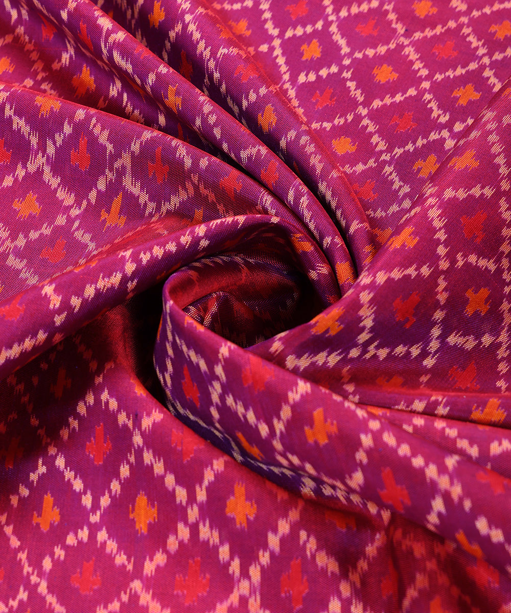 Purple_Handloom_Pure_Mulberry_Silk_Ikat_Patola_Dupatta_With_Tissue_Border_WeaverStory_05
