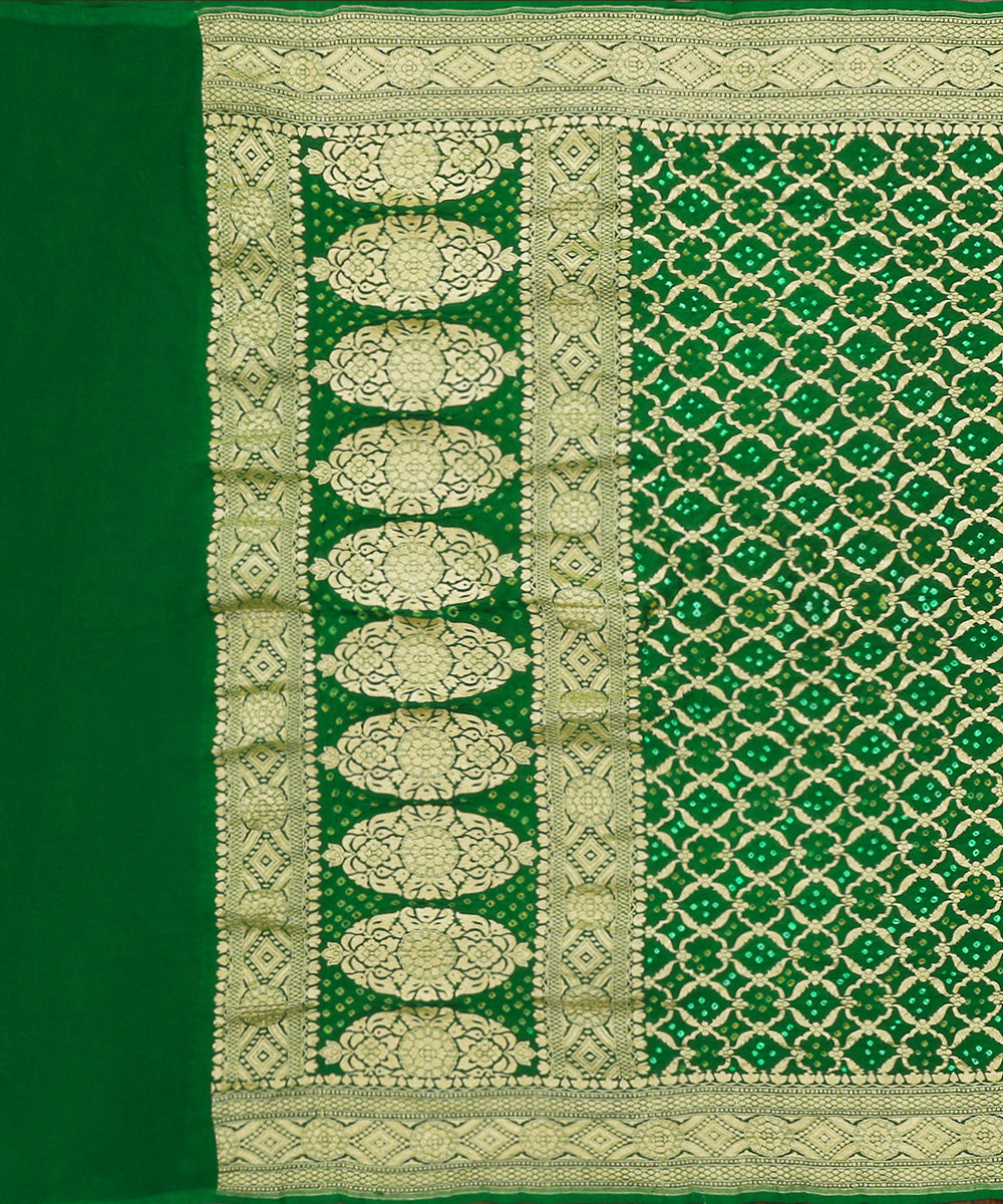 Green_Handloom_Pure_Georgette_Banarasi_Bandhej_Dupatta_WeaverStory_02