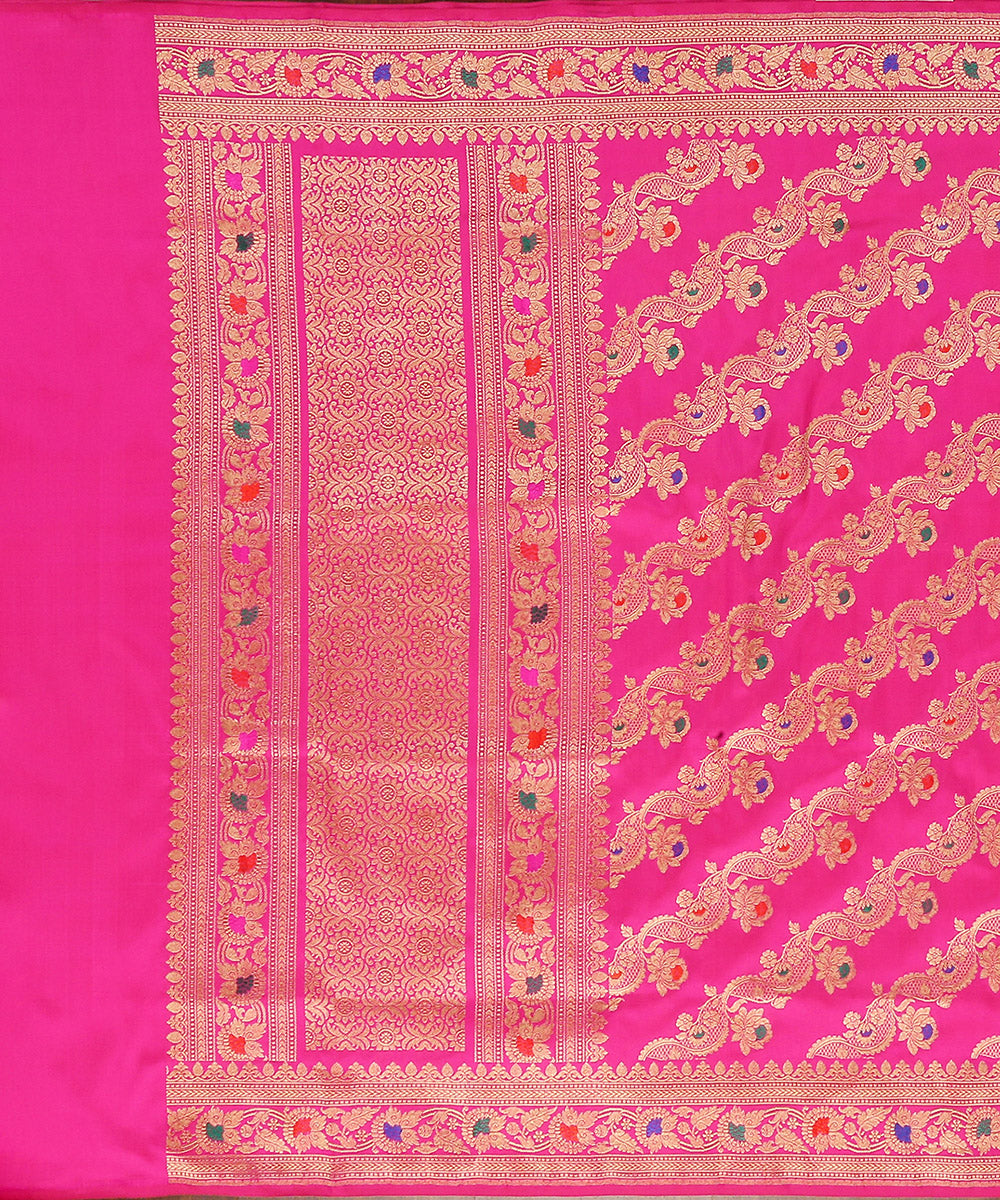 Rose_Pink_Handloom_Pure_Katan_Silk_Banarasi_Dupatta_With_Zari_Meenakari_WeaverStory_02