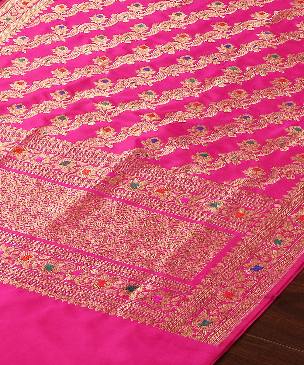 Rose_Pink_Handloom_Pure_Katan_Silk_Banarasi_Dupatta_With_Zari_Meenakari_WeaverStory_03