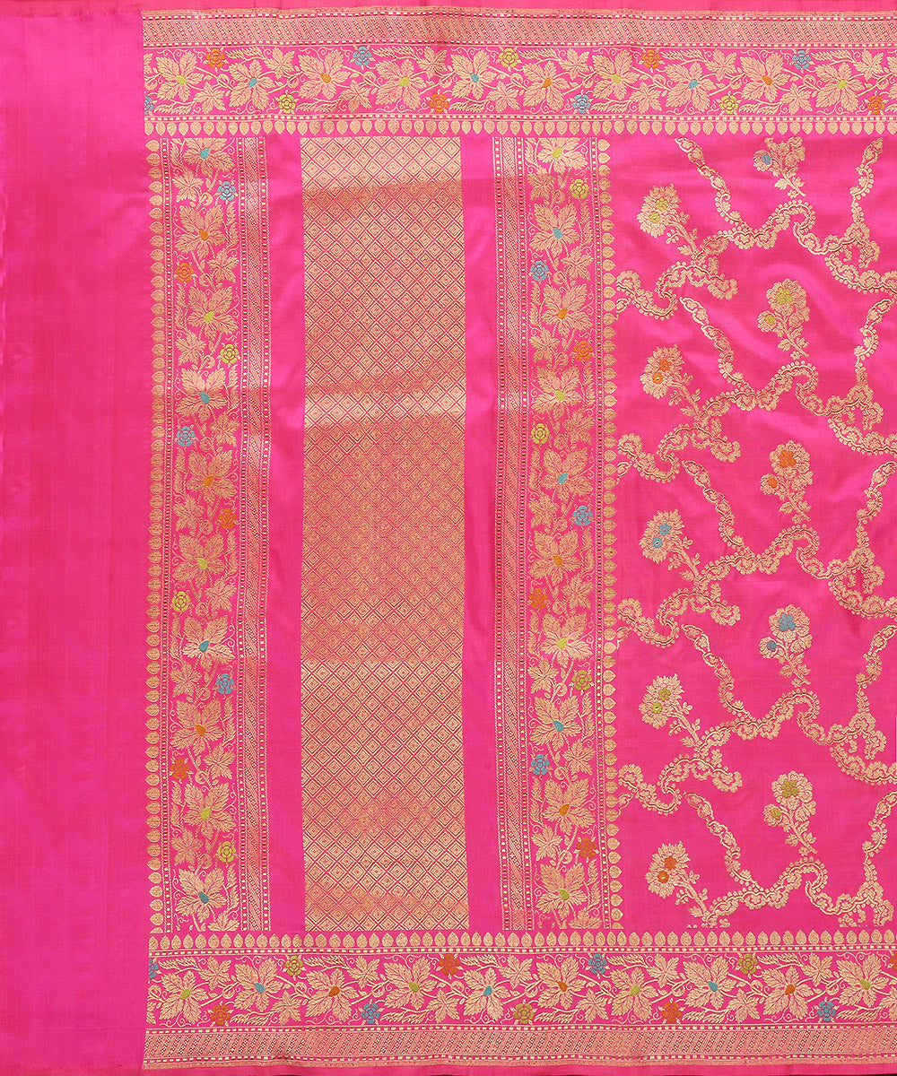 Pink_Handloom_Pure_Katan_Silk_Banarasi_Dupatta_With_Kadhwa_Meenakari_Jaal_WeaverStory_02