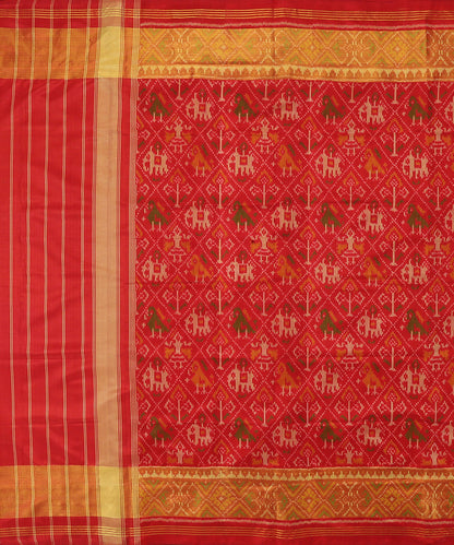 Red_Handloom_Pure_Mulberry_Silk_Ikat_Patola_Dupatta_WeaverStory_02