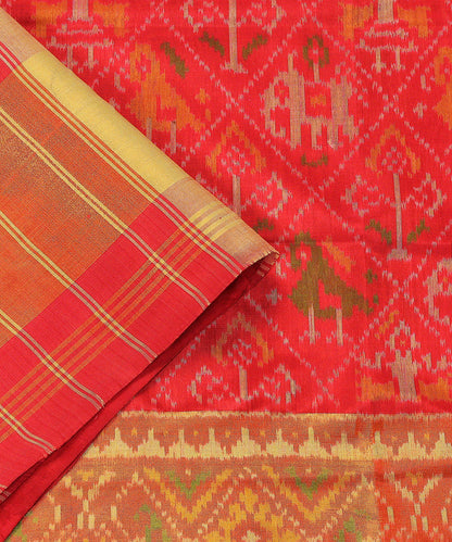 Red_Handloom_Pure_Mulberry_Silk_Ikat_Patola_Dupatta_WeaverStory_04