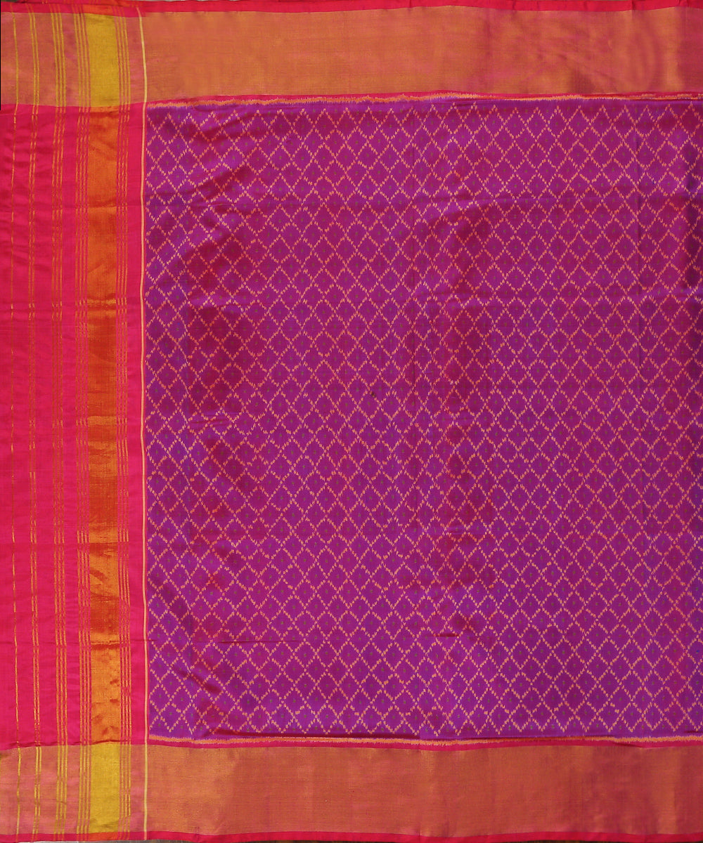 Handloom Purple Double Shade Pure Mulberry Silk Dupatta