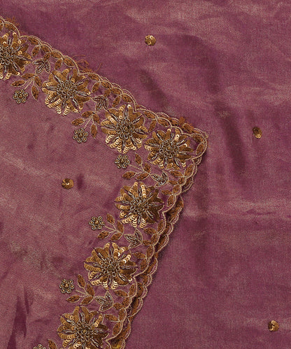 Handloom_Purple_And_Gold_Tissue_Banarasi_Dupatta_With_Embroidered_Scalloped_Border_WeaverStory_04