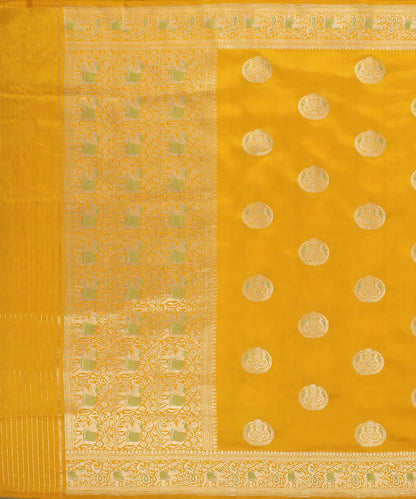 Mustard_Handloom_Pure_Katan_Silk_Banarasi_Dupatta_Shikargah_Meenakari_Border_WeaverStory_02