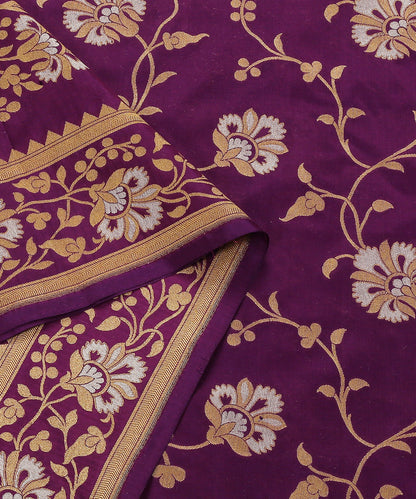 Handloom_Purple_Pure_Katan_Silk_Banarasi_Dupatta_With_Sona_Rupa_Floral_Jaal_WeaverStory_04