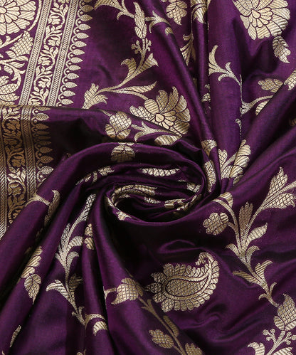 Purple_Handloom_Pure_Katan_Silk_Banarasi_Dupatta_With_Paisley_Jaal_WeaverStory_05