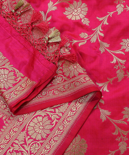 Handloom_Pink_Dual_Tone_Pure_Katan_Silk_Banarasi_Dupatta_With_Paisley_Jaal_WeaverStory_04