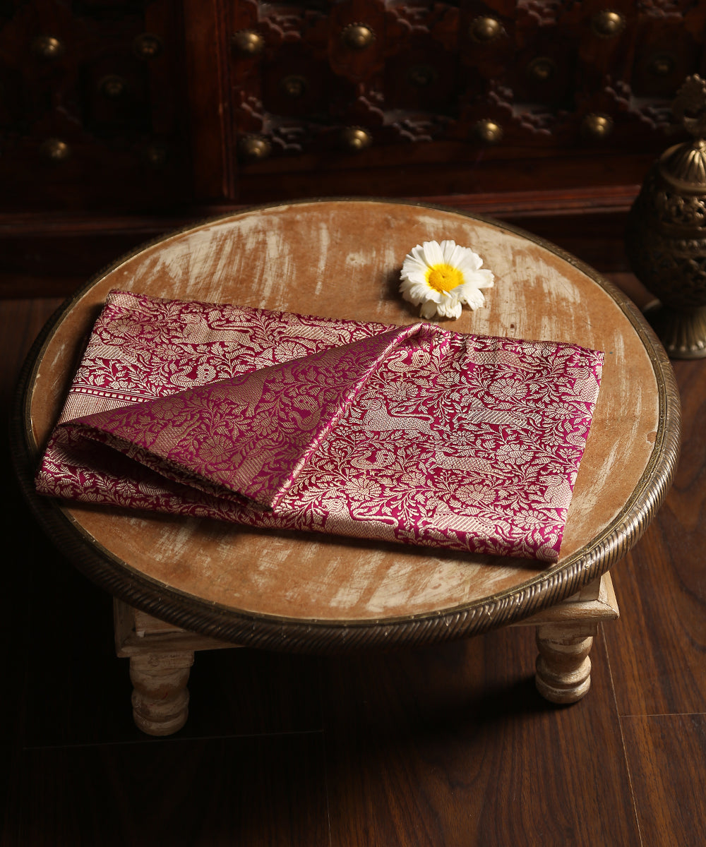 Handloom_Purple_Pure_Katan_Silk_Shikargah_Banarasi_Dupatta_WeaverStory_01