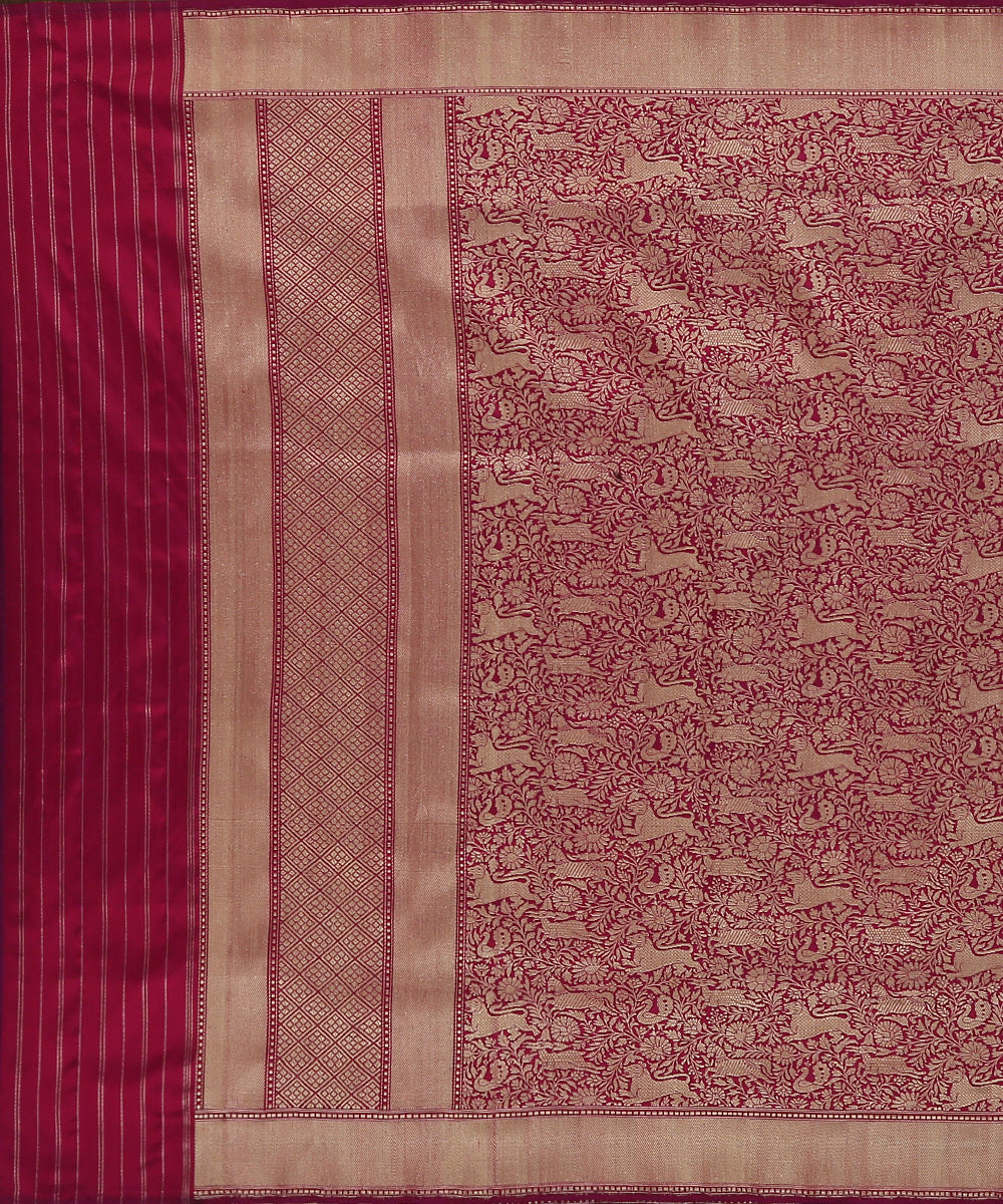 Handloom_Purple_Pure_Katan_Silk_Shikargah_Banarasi_Dupatta_WeaverStory_02