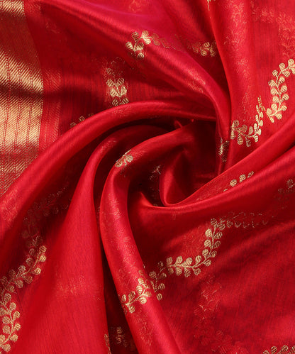 Handloom_Red_Double_Shade_Pure_Chanderi_Silk_Dupatta_With_Sona_Rupa_Jaal_WeaverStory_05