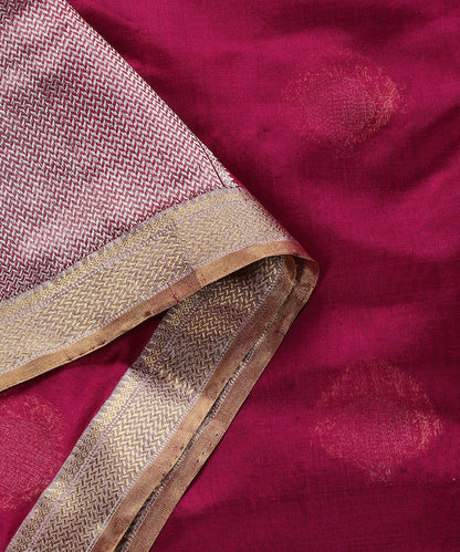 Handloom_Purple_Pure_Chanderi_Silk_Dupatta_With_Lotus_And_Anar_Motifs_WeaverStory_04