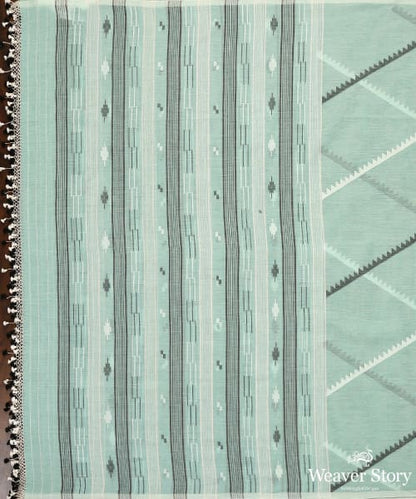 Green_Handloom_Pure_Malmal_Dhakai_Jamdani_Dupatta_WeaverStory_02