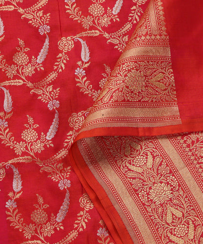 Hot_Pink_Double_Shade_Handloom_Pure_Katan_Silk_Banarasi_Dupatta_With_All_Over_Sona_Rupa_Jaal_WeaverStory_04