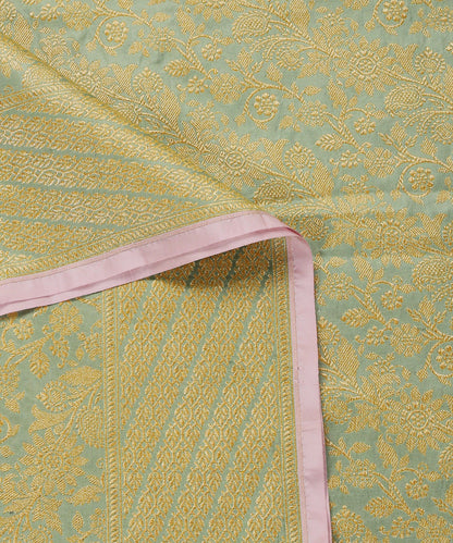 Handloom_Pastel_Sage_Green_Pure_Katan_Silk_Banarasi_Kimkhab_Dupatta_WeaverStory_04