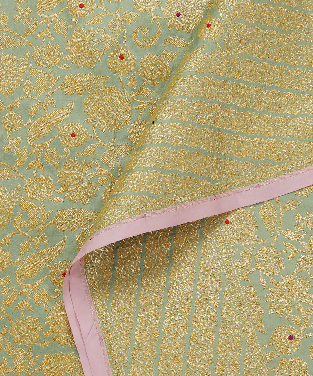 Handloom_Pastel_Sage_Green_Pure_Katan_Silk_Kimkhab_Banarasi_Dupatta_With_Meenakari_WeaverStory_04