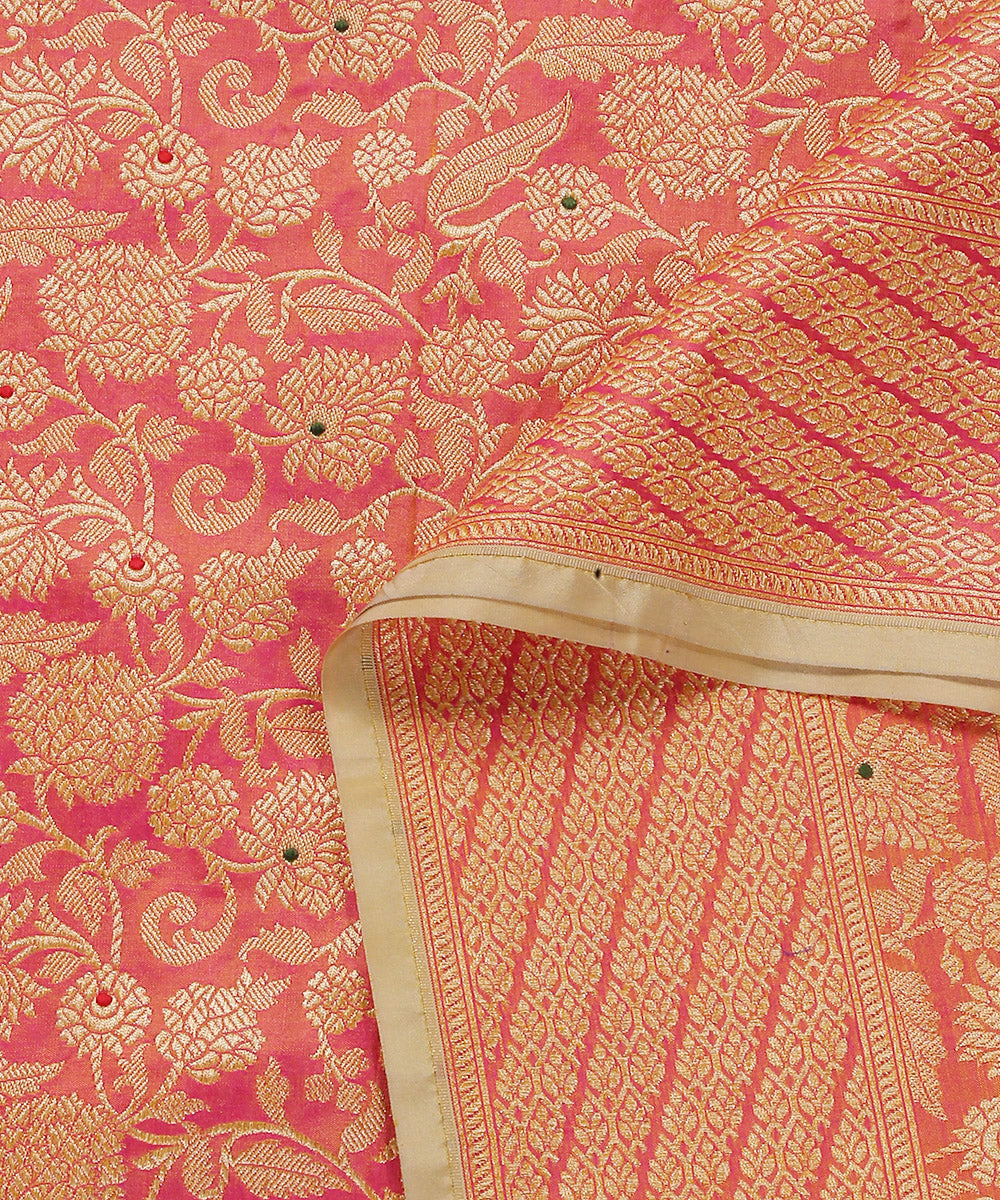 Pink_Double_Shade_Handloom_Pure_Katan_Silk_Kimkhab_Banarasi_Dupatta_With_Meenakari_WeaverStory_04