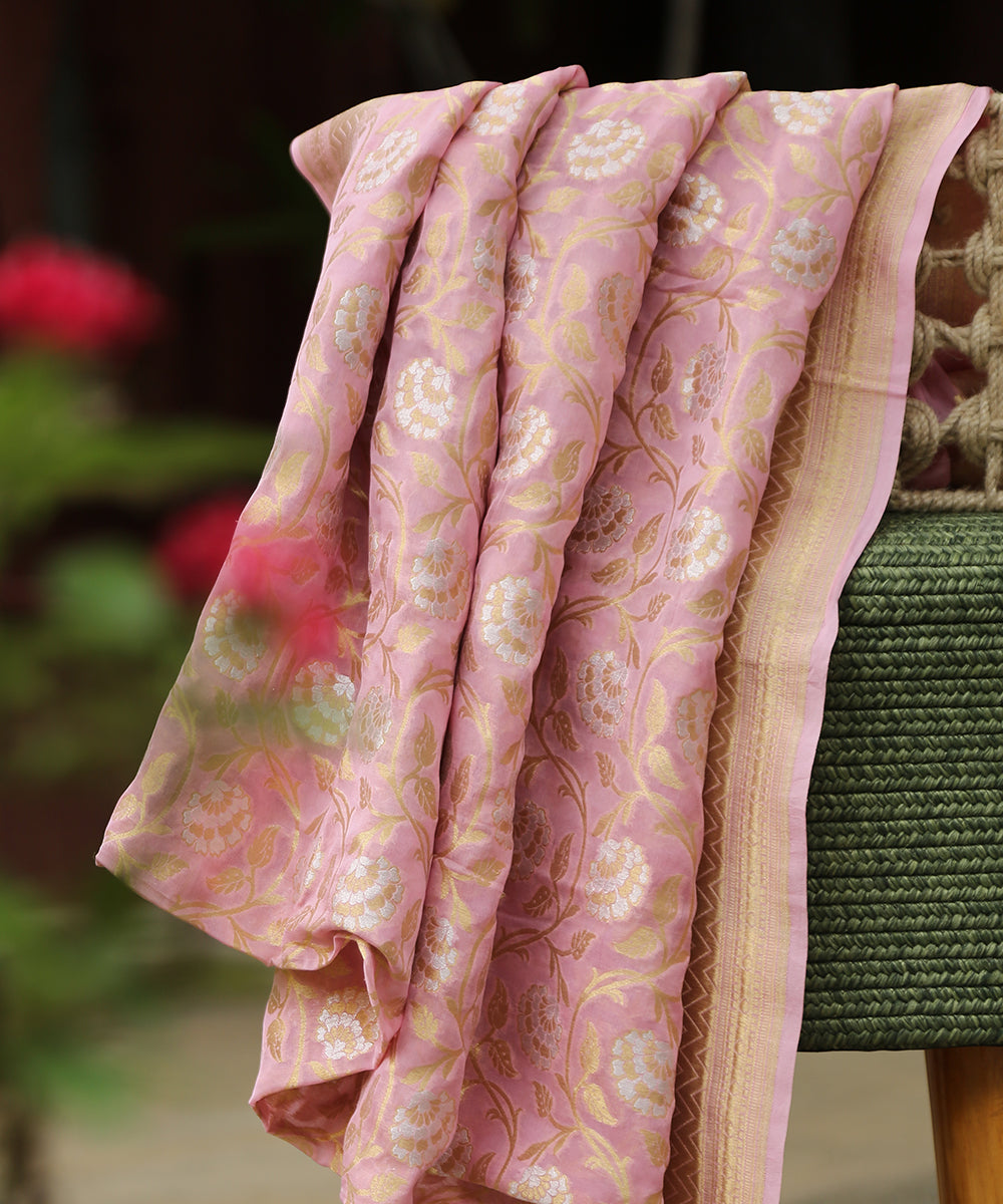 Dust_Pink_Handloom_Pure_Georgette_Banarasi_Dupatta_With_Sona_Rupa_Cutwork_Zari_Jaal_WeaverStory_01