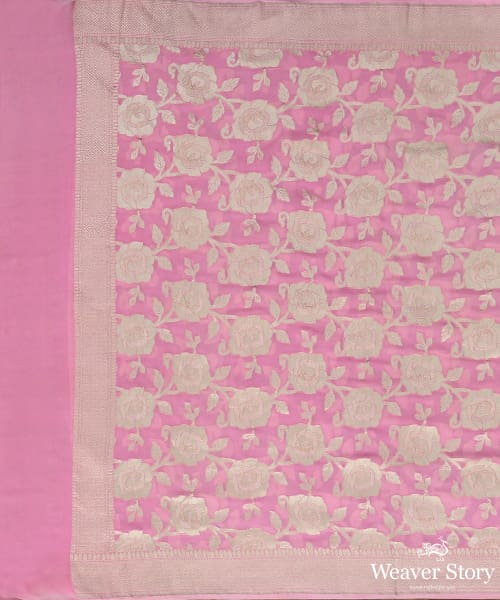 Handloom_Pink_Cutwork_Georgette_Banarasi_Dupatta_with_Jaal_WeaverStory_02