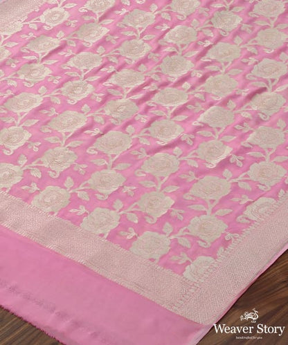 Handloom_Pink_Cutwork_Georgette_Banarasi_Dupatta_with_Jaal_WeaverStory_03