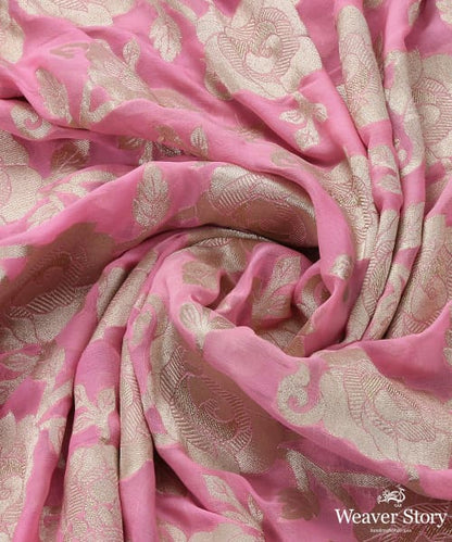 Handloom_Pink_Cutwork_Georgette_Banarasi_Dupatta_with_Jaal_WeaverStory_05